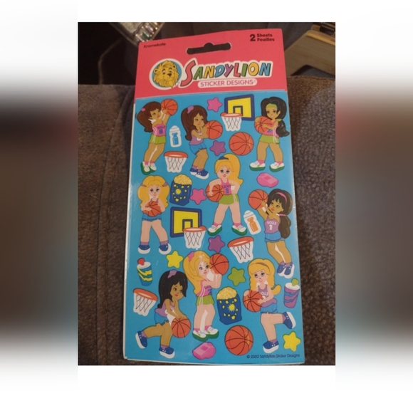 Vintage 2002 Sandylion Basketball Girl Stickers, New In Package, 2 sheets - Picture 1 of 5